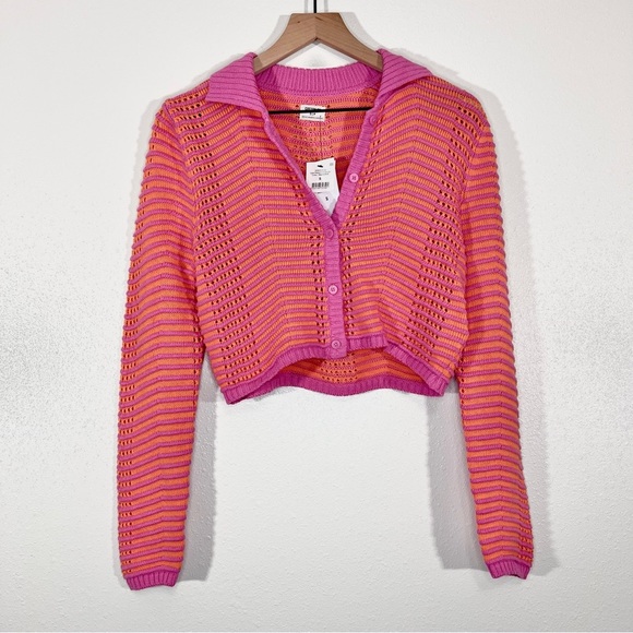 NWT Cotton On Cropped Crochet Cardigan - Picture 1 of 5